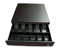 Posiflex CR3110 Cash Drawer -  15.75W X 16.15D X 3.4H, 5 Bill, 6 COIN, Printer Driven, Scratch Resistant Paint, Color: Black
