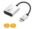 SIIG USB-C 2-in-1 Card Reader for SD & Micro SD - Silver