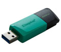 Kingston DataTraveler Exodia M USB Flash Drive - 256 GB - USB 3.2 (Gen 1) Type A - Black, Teal