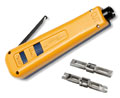 Fluke Networks D914 impact tool with EverSharp 110, EverSharp 66 blade & free blade