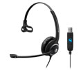 Sennheiser SC 230 USB Headset - Mono - Black - USB - Wired - Over-the-head - Monaural - Supra-aural - Noise Cancelling Microphone