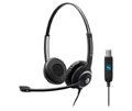 Sennheiser SC 260 USB Headset - Stereo - Black, Silver - USB - Wired - Over-the-head - Binaural - Ear-cup - Noise Cancelling Microphone