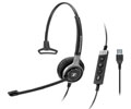 Sennheiser Century - SC 630 USB ML - Mono - Black, Silver - USB - Wired - Over-the-head - Monaural - Circumaural - Noise Cancelling Microphone