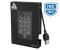 Apricorn Aegis Padlock A25-3PL256-1000F 1 TB External Hard Drive - USB 3.0 - 5400 - 8 MB Buffer - Portable