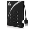 Apricorn Aegis Padlock 2 TB External Hard Drive - USB 3.0 - 5400 - 8 MB Buffer - Portable