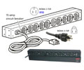 APC Basic Rack 1.8kVA PDU - 1.8kVA - 1U 19" Rack-mountable - INPUT: NEMA 5-15P,   OUTPUT: 10 x NEMA 5-15R