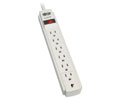 TRIPP LITE 6-Outlets, 8-Ft Cord, 990 Joule Strip, Flat Plug - Protect It! Surge Suppressor - 6 x NEMA 5-15R - 1.88 kVA - 990 J - 120 V AC, 125 V AC Input