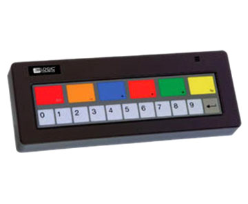 Logic Controls KB1700 17 KEY Programmable KEYPAD (BUMP BAR) - Black, USB Interface, Legend Sheet A (IBM Bump Bar Compatible Layout)