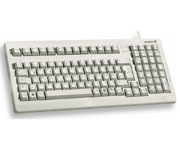 Cherry G80-1800 Keyboard, 16" USB/PS2 combo interface, US Layout with EURO Symbol, 104 Key, Light Gray