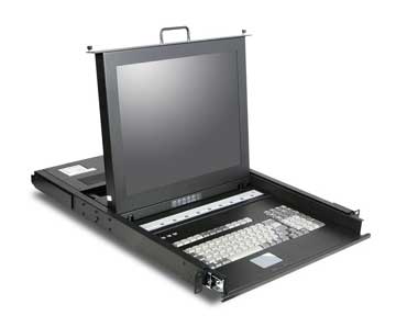 iStarUSA WL-21708 1U Rackmount 17" TFT LCD Keyboard Drawer with Built-in 8-port KVM