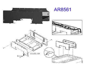 APC AR8561 Cable Trough - Cable Manager - Black - 600 mm