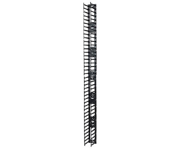 APC Vertical Cable Manager for NetShelter SX 750mm Wide 42U (Qty 2) - Cable Pass-through - Black - 2 Pack