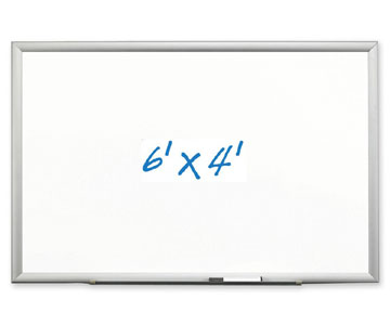 3M Premium Porcelain Dry Erase Board - 72" (6 ft) Width x 48" (4 ft) Height - White Porcelain Surface - Silver Aluminum Frame - Rectangle