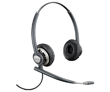 Plantronics EncorePro HW720 Customer Service Headset - Stereo - Black - Wired - Over-the-head - Binaural - Circumaural - Noise Cancelling Microphone