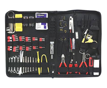 Fellowes Super Computer Tool Kit-100 Piece - TAA Compliant - Black