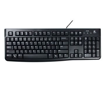 Logitech K120 Keyboard - Cable Connectivity - USB Interface - English - Black