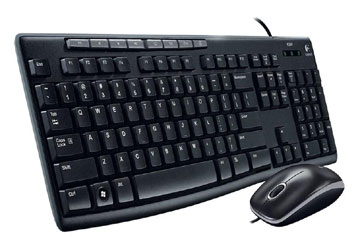 Logitech Media Combo MK200 Keyboard and Mouse - USB Cable Keyboard - USB Cable Mouse - Optical - 1000 dpi - Scroll Wheel - Symmetrical