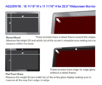 3M AG220W1B Anti-Glare Filter for 22.0" Widescreen Monitor - Clear, 16:10, 18 11/16" W x 11 11/16" H