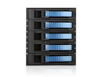 iStarUSA 3x5.25" to 5x3.5" SAS/SATA 6.0 Gb/s Hot-Swap Cage - Blue