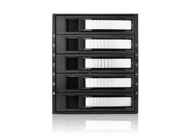 iStarUSA 3x5.25" to 5x3.5" SAS/SATA 6.0 Gb/s Hot-Swap Cage - Silver