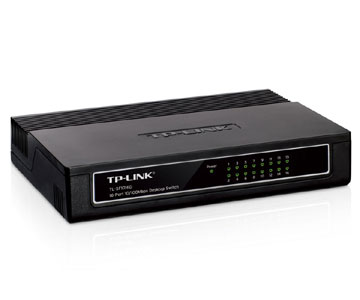 TP-LINK 16-Port 10/100Mbps Desktop Switch, 3.2Gbps Capacity - 16 Ports - 16 x RJ-45 - 10/100Base-TX