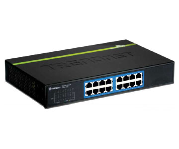 TRENDnet TEG-S16DG Gigabit GREENnet Switch - 16 Ports - 16 x RJ-45 - 10/100/1000Base-T