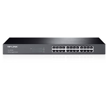 TP-LINK 10/100/1000Mbps 24-Port Gigabit 19-inch Rackmountable Switch, 48Gbps Capacity - 24 x RJ-45 - 10/100/1000Base-T