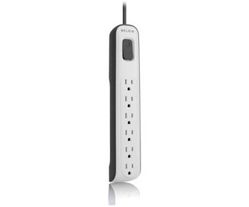 BELKIN Essential 6-Outlets Surge Suppressor - 6 - 1.88 kVA - 630 J - 125 V AC Input - 125 V AC Output