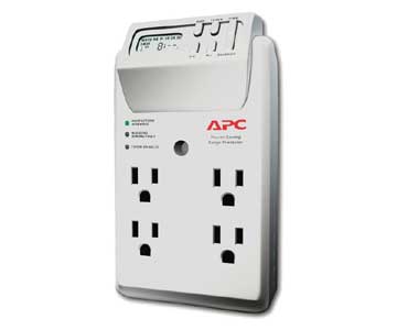 APC SurgeArrest Essential 4-Outlets Surge Suppressor - 4 x NEMA 5-15R - 1020 J - 120 V AC Input - 120 V AC Output