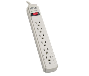 TRIPP LITE Protect It! 6-Outlets Surge Suppressor - 6 x NEMA 5-15R - 1.80 kVA - 790 J - 120 V AC Input - 120 V AC Output