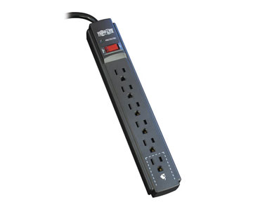 TRIPP LITE Protect It! TLP606B 6 Outlet Surge Suppressor - Receptacles: 6 x NEMA 5-15R - 790J