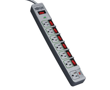 TRIPP LITE ECO-SURGE 7-Outlets Surge Suppressor - 7 x NEMA 5-15R - 1.80 kVA - 1080 J - 125 V AC Input - 125 V AC Output