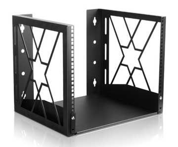 iStarUSA WU-90B 9U Wallmount Open Frame Rack, 20.1"(W) x 16.5"(H) x 16.1"(D)